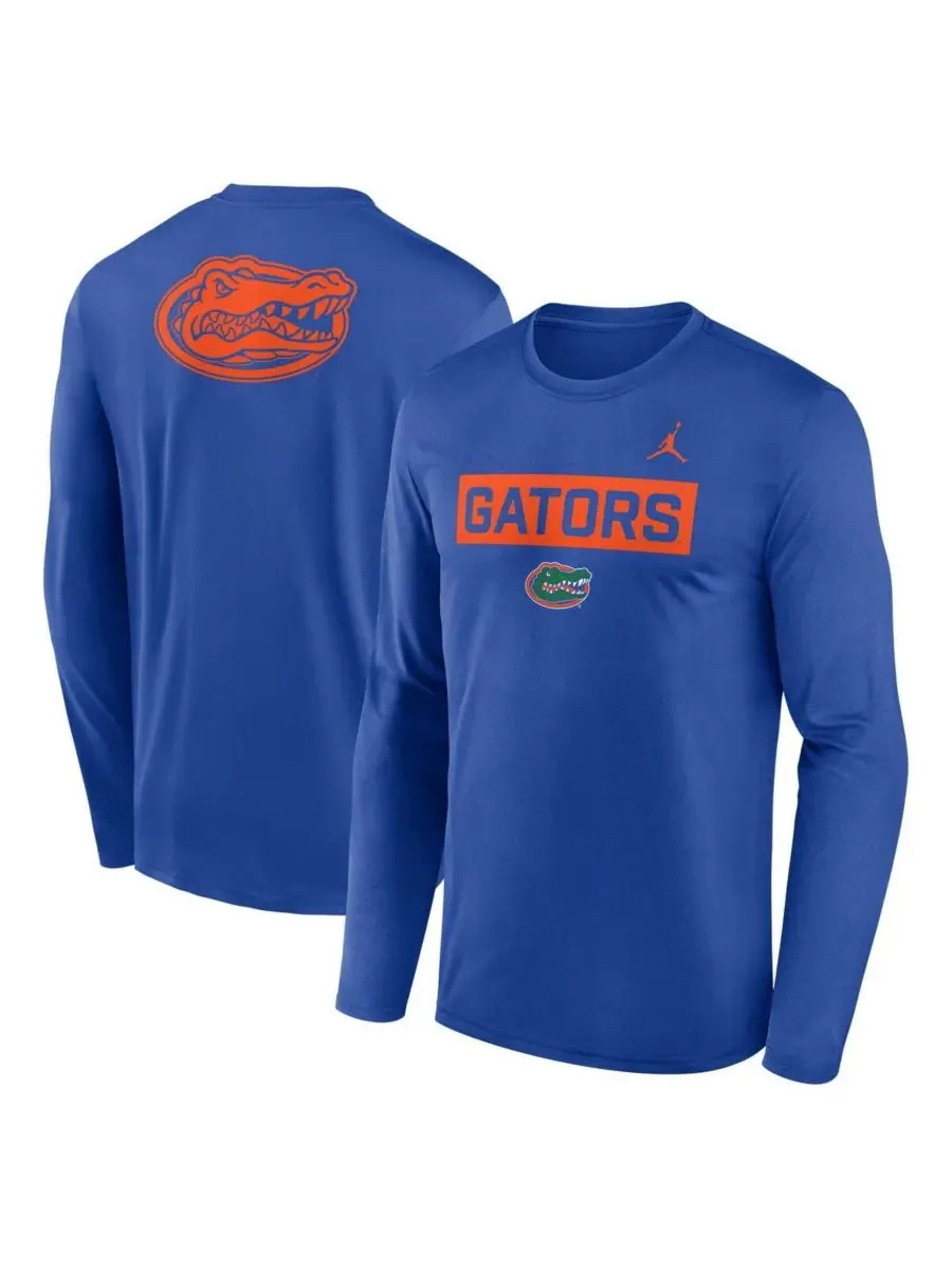 Мужская футболка с длинным рукавом Royal Florida Gators Primetime Campus 2-Hit Legend Jordan