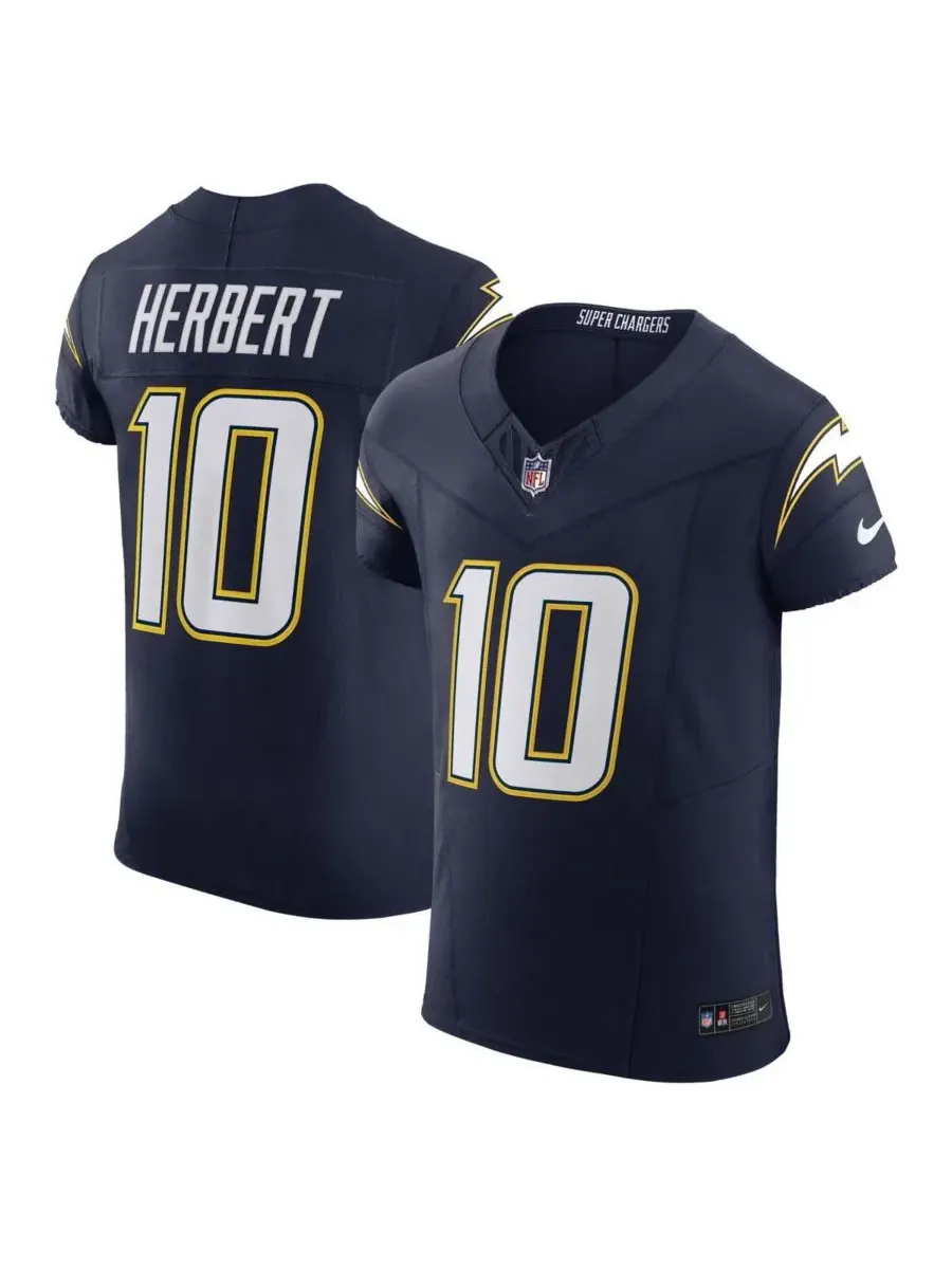 Мужская футболка с длинным рукавом Justin Herbert Alternate Super Chargers Vapor F.U.S.E. Elite