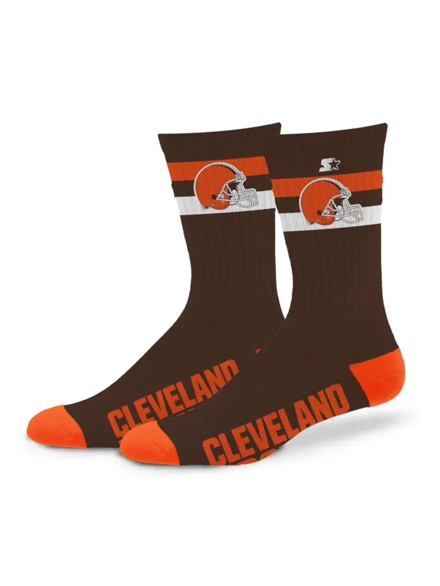 Носки с двумя полосами Cleveland Browns Starter