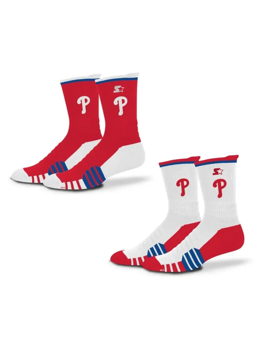 Комплект носков с графикой команды Philadelphia Phillies, 2 пары Starter
