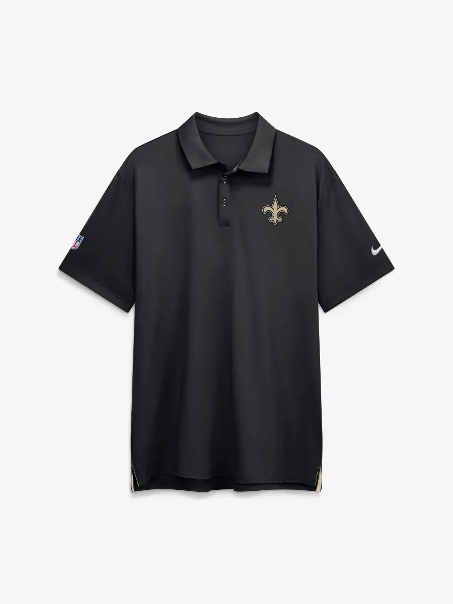 Поло с длинным рукавом New Orleans Saints Sideline Powerful Blocking Dri-FIT Tour Nike