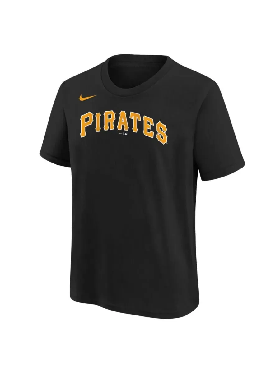 Футболка с принтом Pittsburgh Pirates Wordmark Nike — изображение 2 из 3, черный