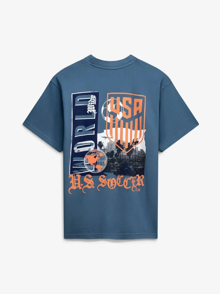 Футболка с принтом U.S. Soccer x Los Angeles 2026 Uscape Apparel — изображение 3 из 5, синий
