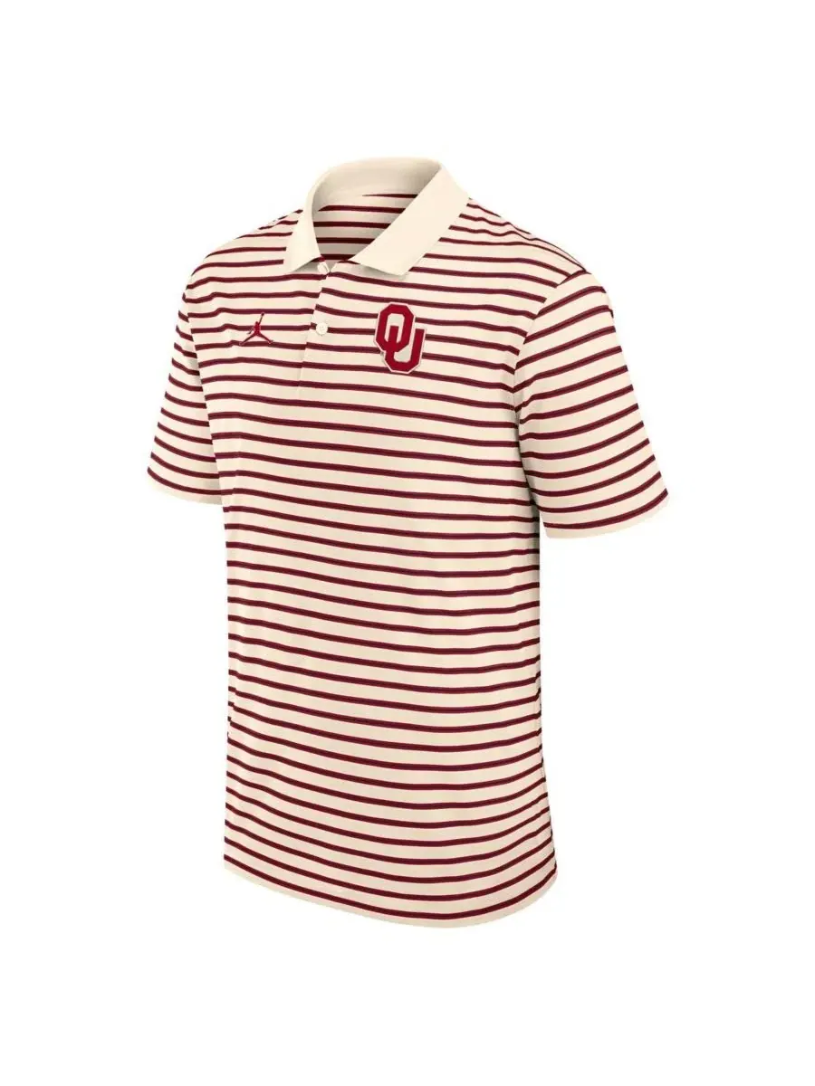 Мужская поло-рубашка с принтом Oklahoma Sooners Jordan — изображение 2 из 3, бежевый