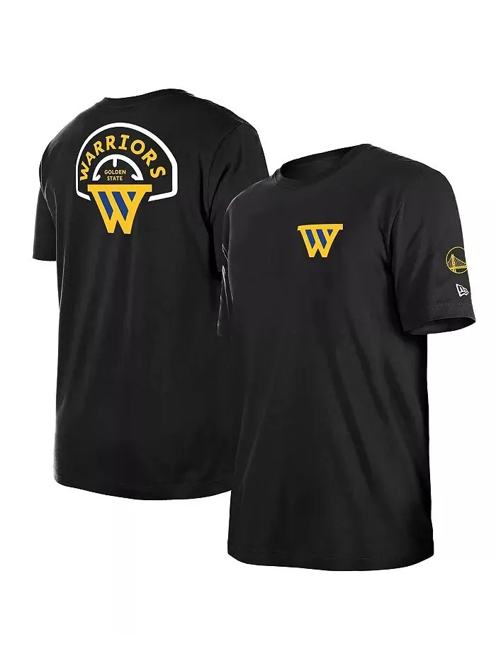 Мужская черная футболка Golden State Warriors с надписью «W» New Era