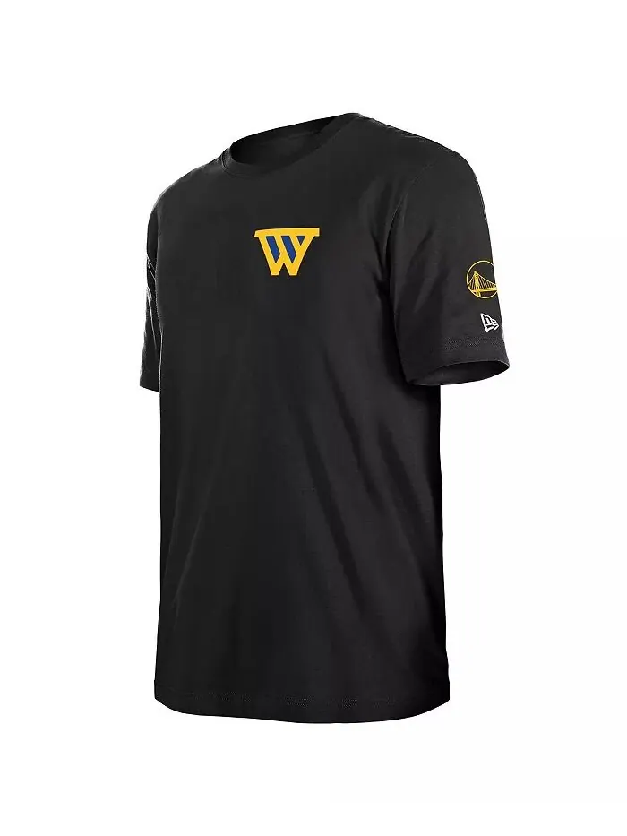 Мужская черная футболка Golden State Warriors с надписью «W» New Era — изображение 2 из 4