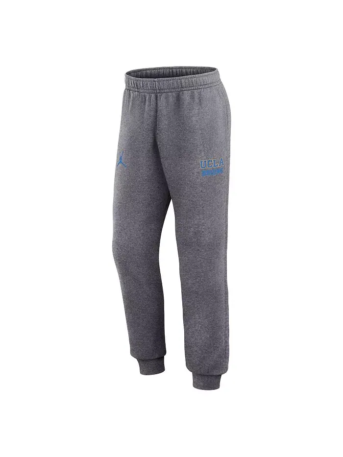 Мужские спортивные брюки UCLA Bruins Primetime Club Fleece в сером меланже Jordan — изображение 3 из 3
