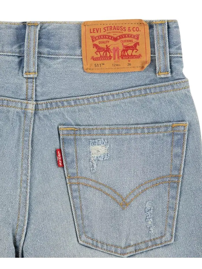 Большие мальчики UnBasic 511 Узкие джинсовые шорты Levi's — изображение 4 из 7