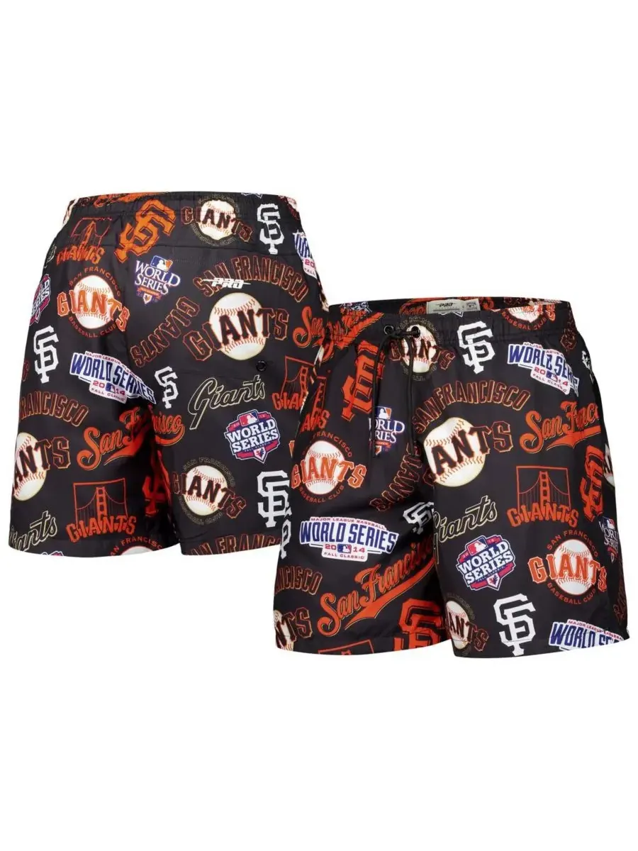 Pro Standard Мужские черные тканые шорты с логотипом San Francisco Giants Toss