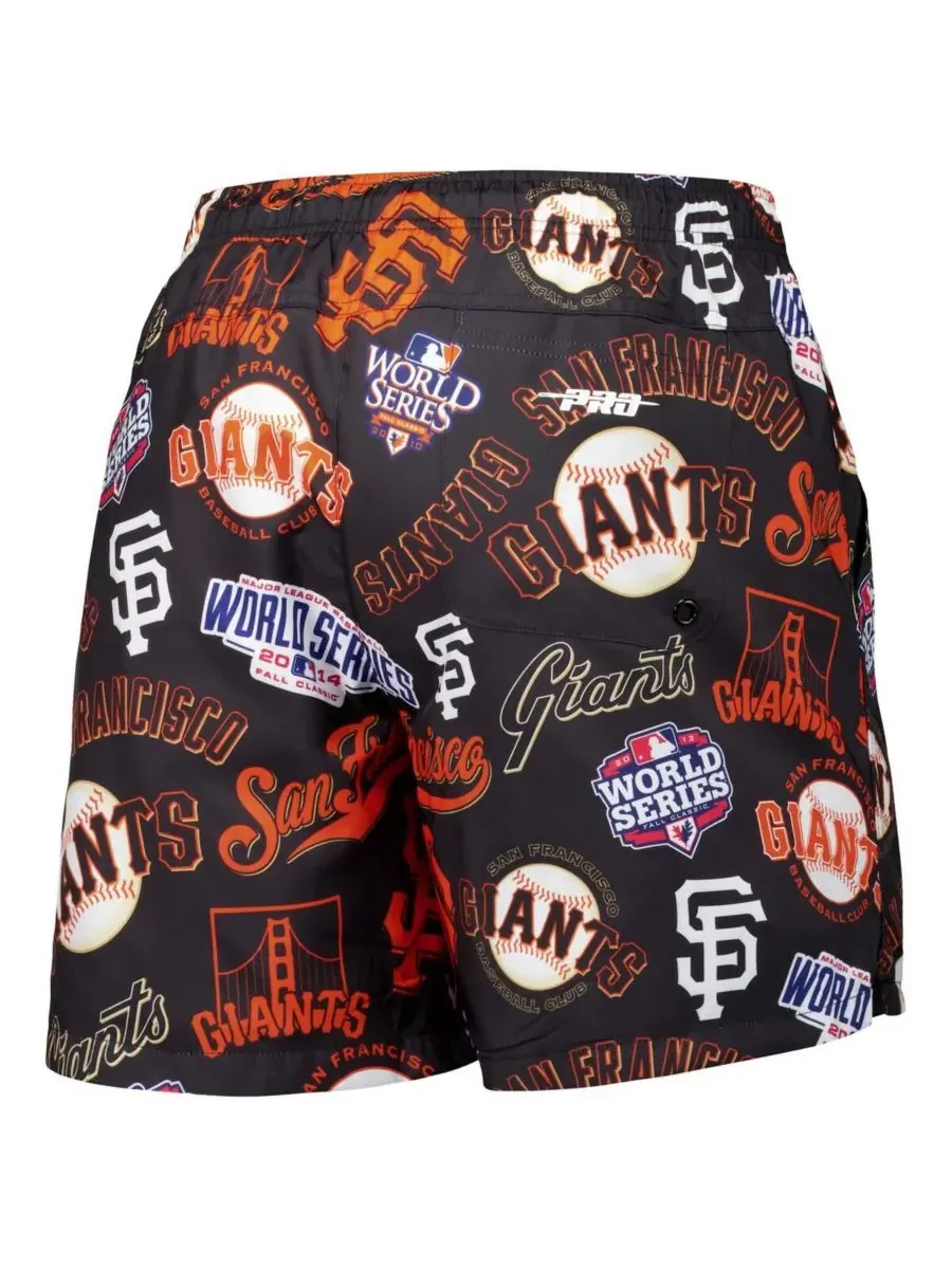 Pro Standard Мужские черные тканые шорты с логотипом San Francisco Giants Toss — изображение 2 из 3, черный