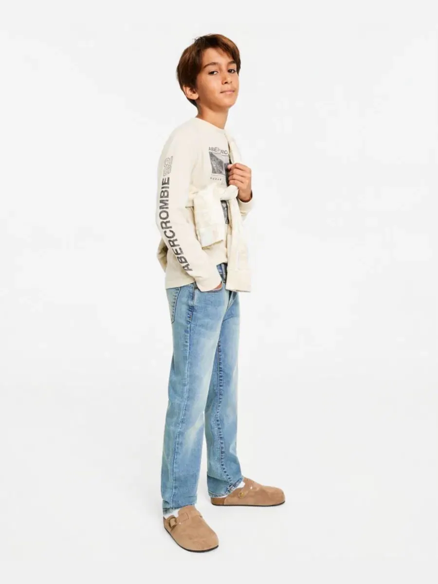 Комплект из худи, футболки и джинсов с принтом World Champion Bike Tee abercrombie kids, For Real — изображение 11 из 12