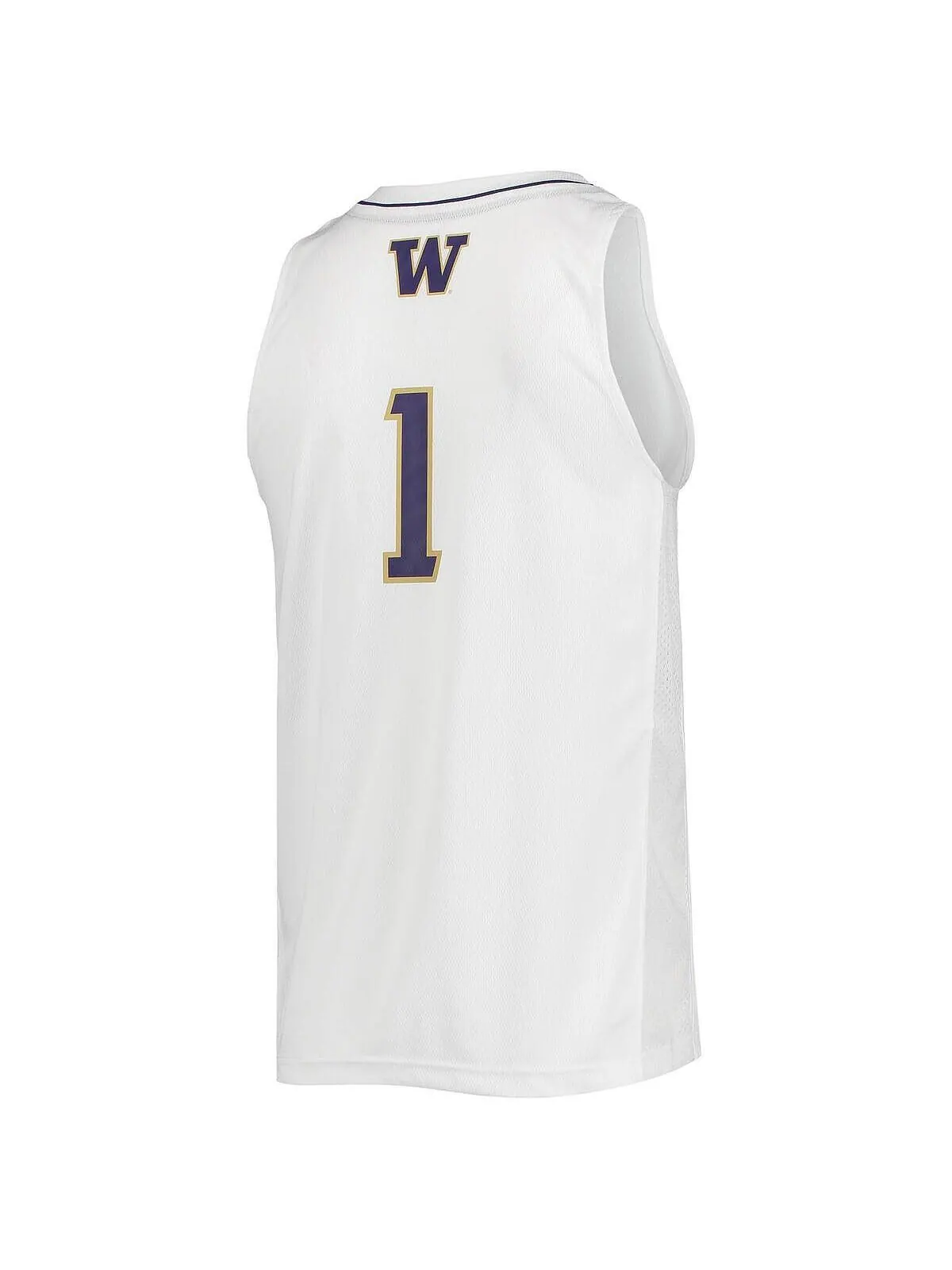 Мужская баскетбольная майка 1 white washington huskies swingman adidas — изображение 3 из 3, белый