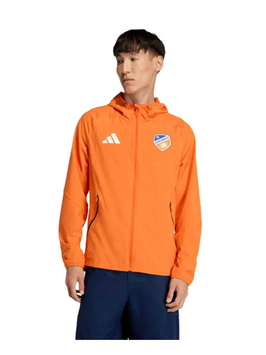 Ветровка с капюшоном FC Cincinnati Tiro Travel adidas