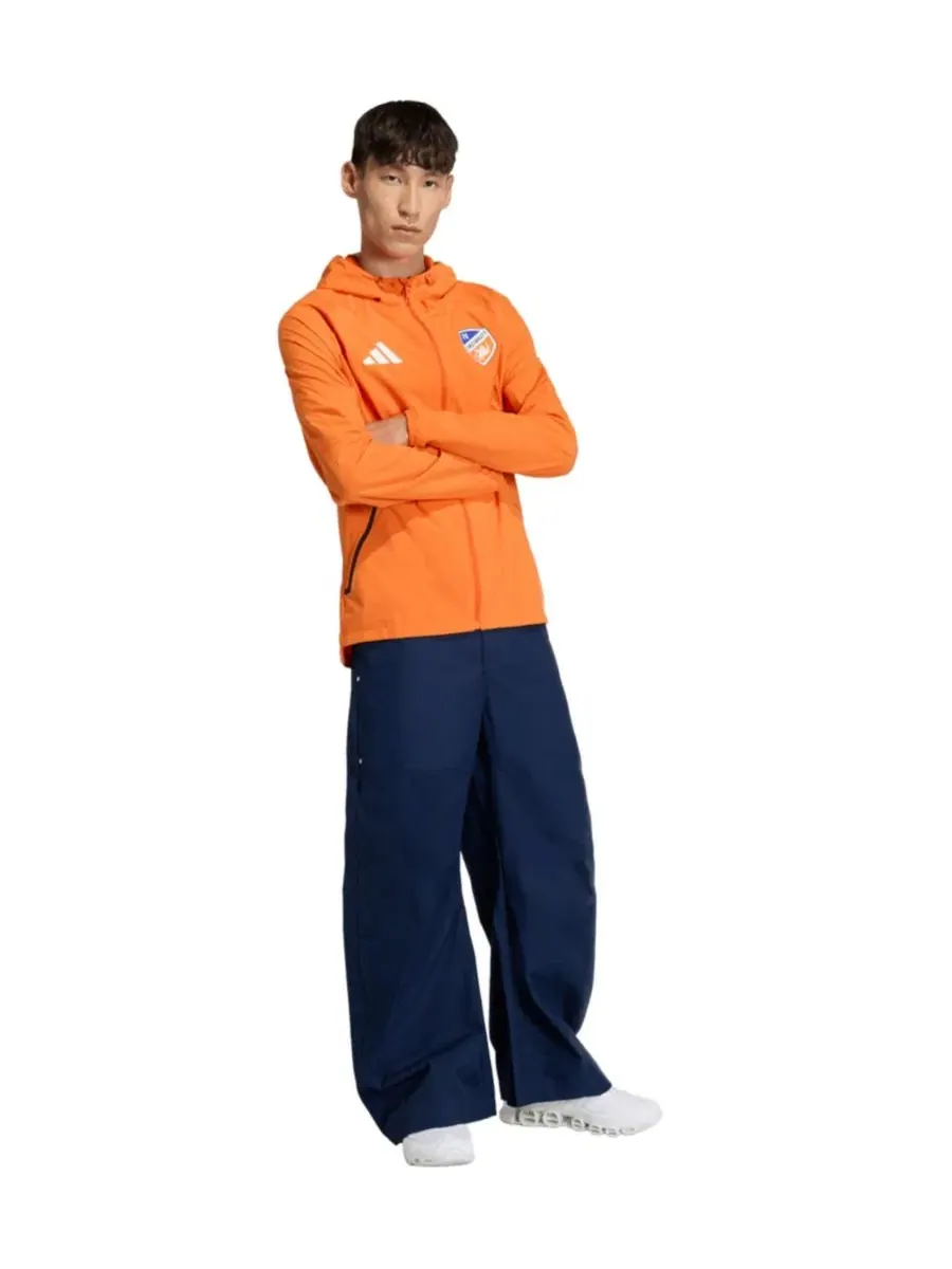 Ветровка с капюшоном FC Cincinnati Tiro Travel adidas — изображение 3 из 5, оранжевый