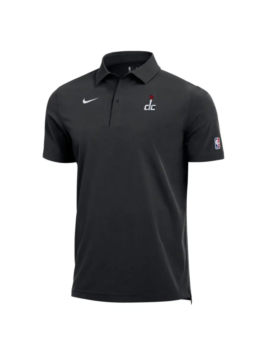 Поло с коротким рукавом, с вышивкой логотипа команды Nike, Washington Wizards — изображение 3 из 3, черный