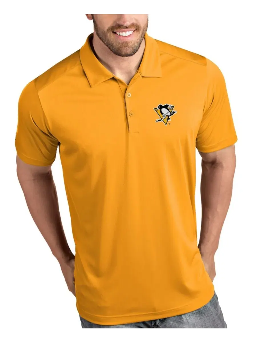 Поло с вышивкой Pittsburgh Penguins Antigua