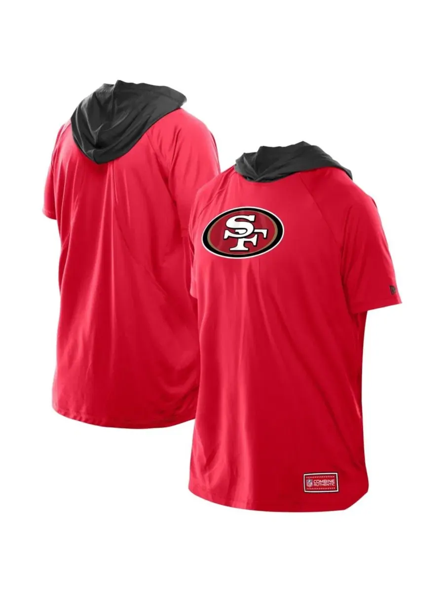 Футболка с капюшоном и рукавом реглан San Francisco 49ers Combine Authentic New Era