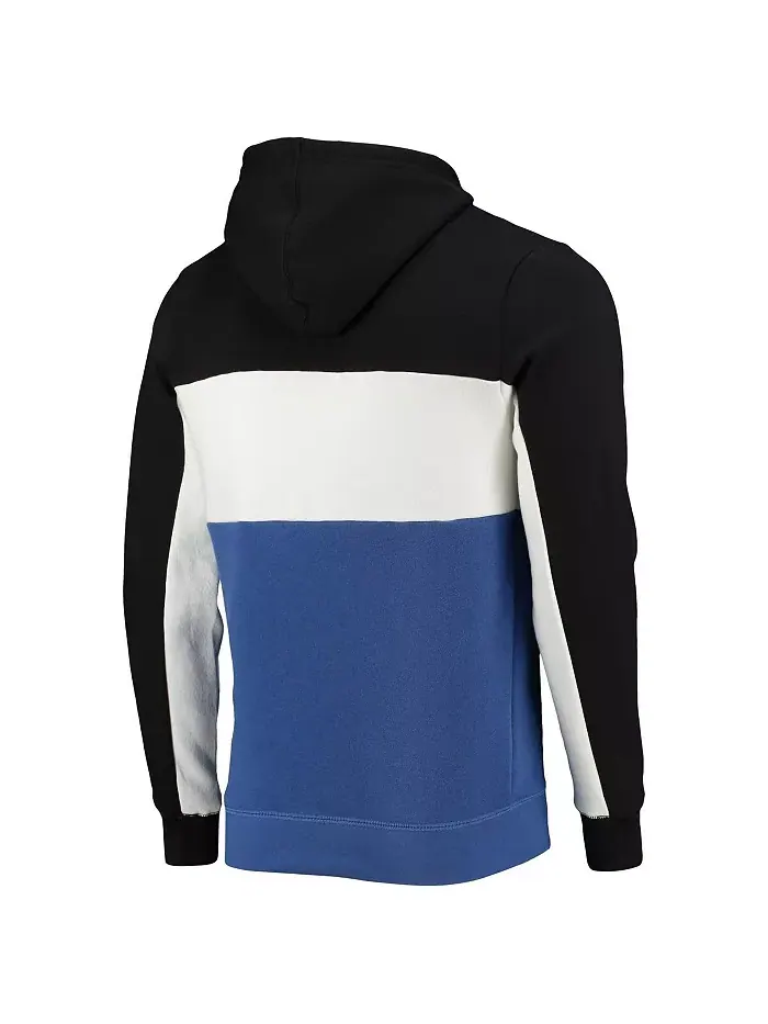 Мужская черно-белая толстовка с капюшоном Orlando Magic Wordmark Colorblock из флиса Junk Food — изображение 3 из 3