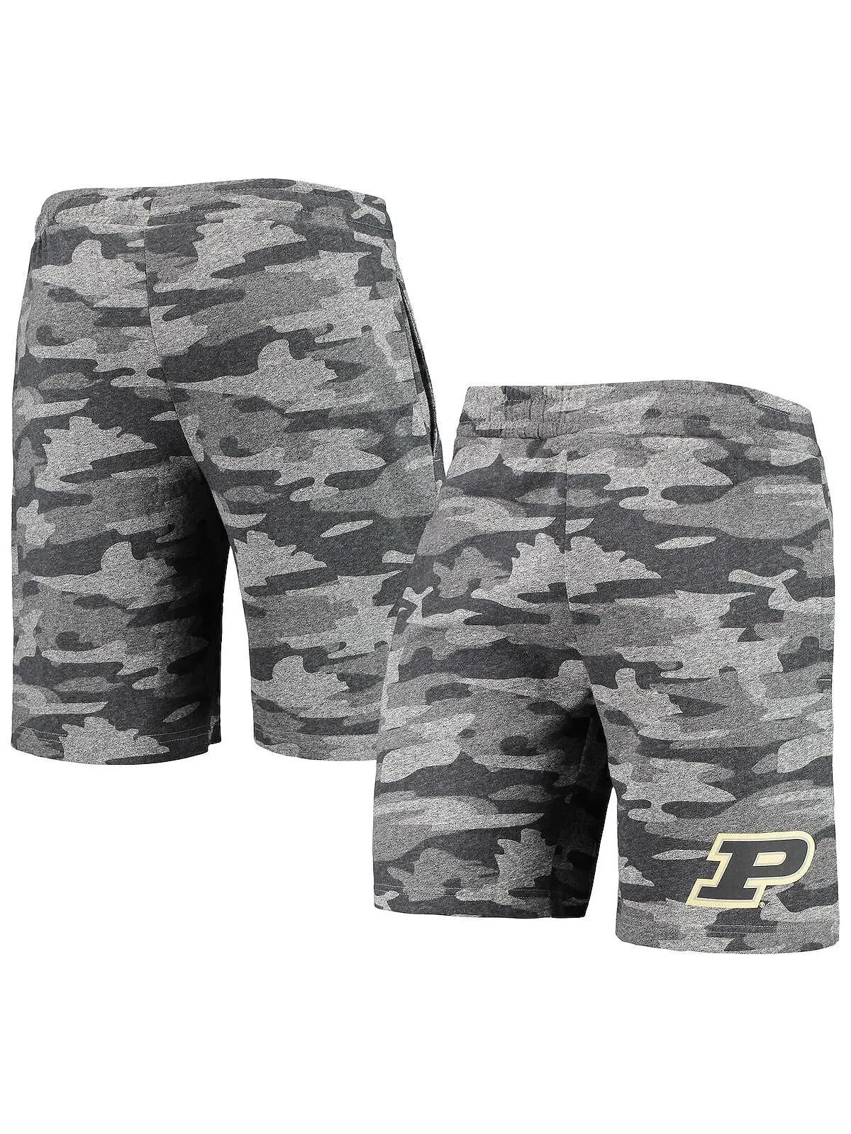 Мужские угольно-серые шорты purdue boilermakers camo backup terry jam lounge shorts Concepts Sport