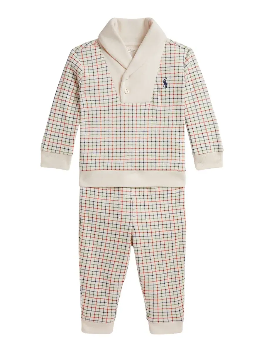 Комплект из пуловера и штанов для малышей с принтом Polo Ralph Lauren, Havenswood Tattersall