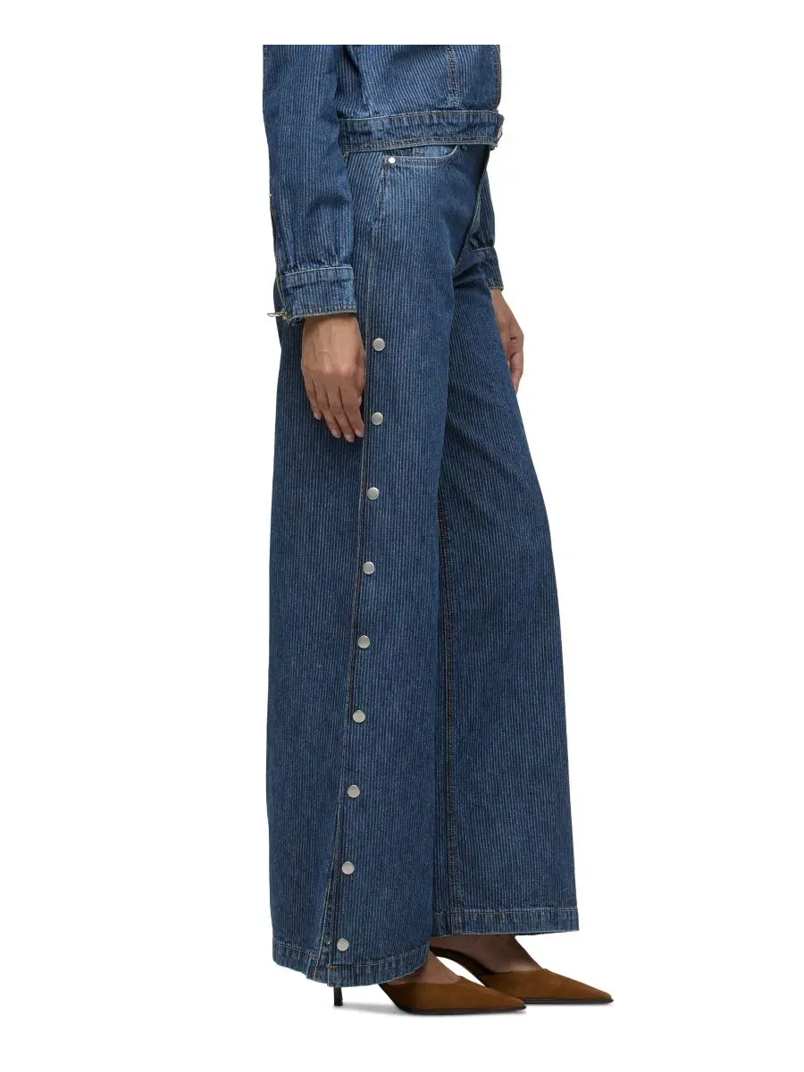 Джинсы с высокой посадкой и широкими штанинами James Hudson Jeans, Bedford Co — изображение 3 из 7