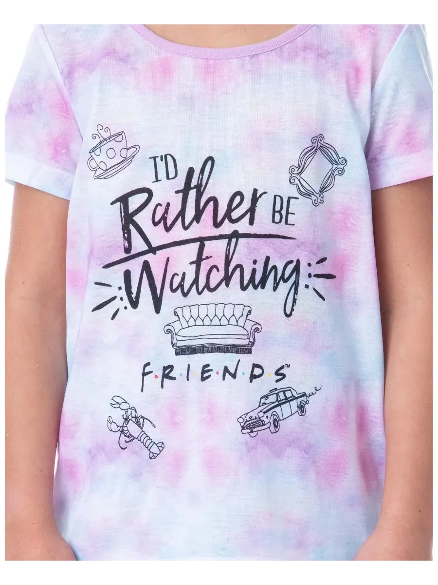 Пижамный комплект с принтом I'd Rather Be Watching Friends Friends, Open Miscellaneous — изображение 2 из 3