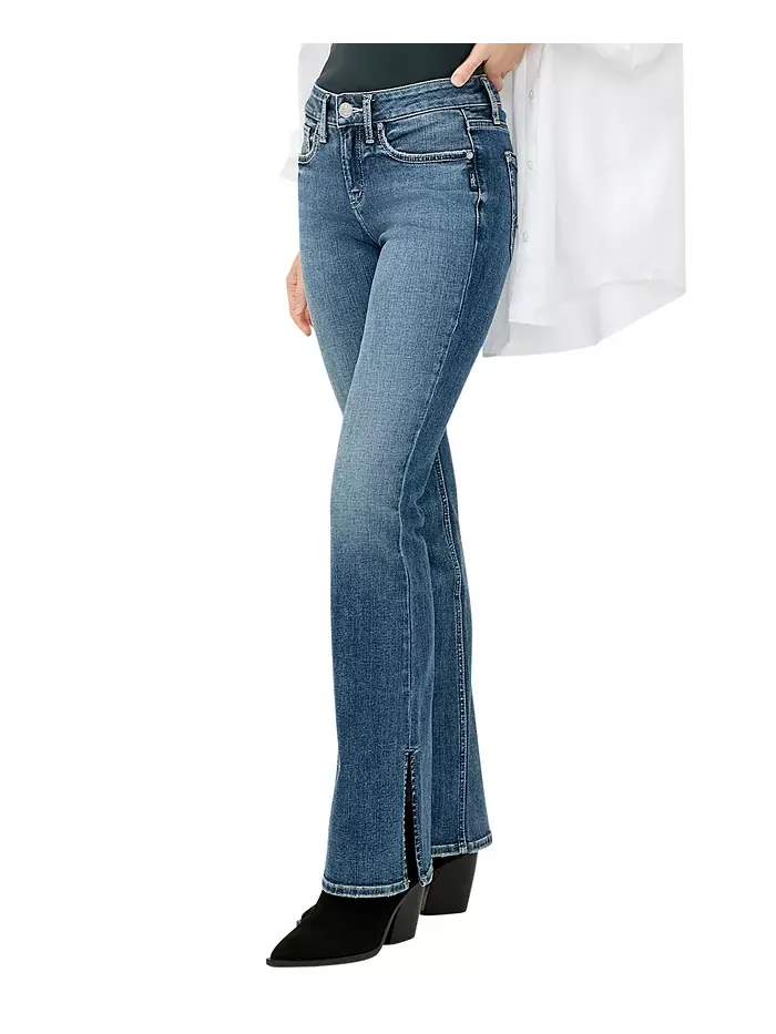 Женские джинсы Suki Curvy Fit Bootcut со средней посадкой Silver Jeans Co. — изображение 2 из 3