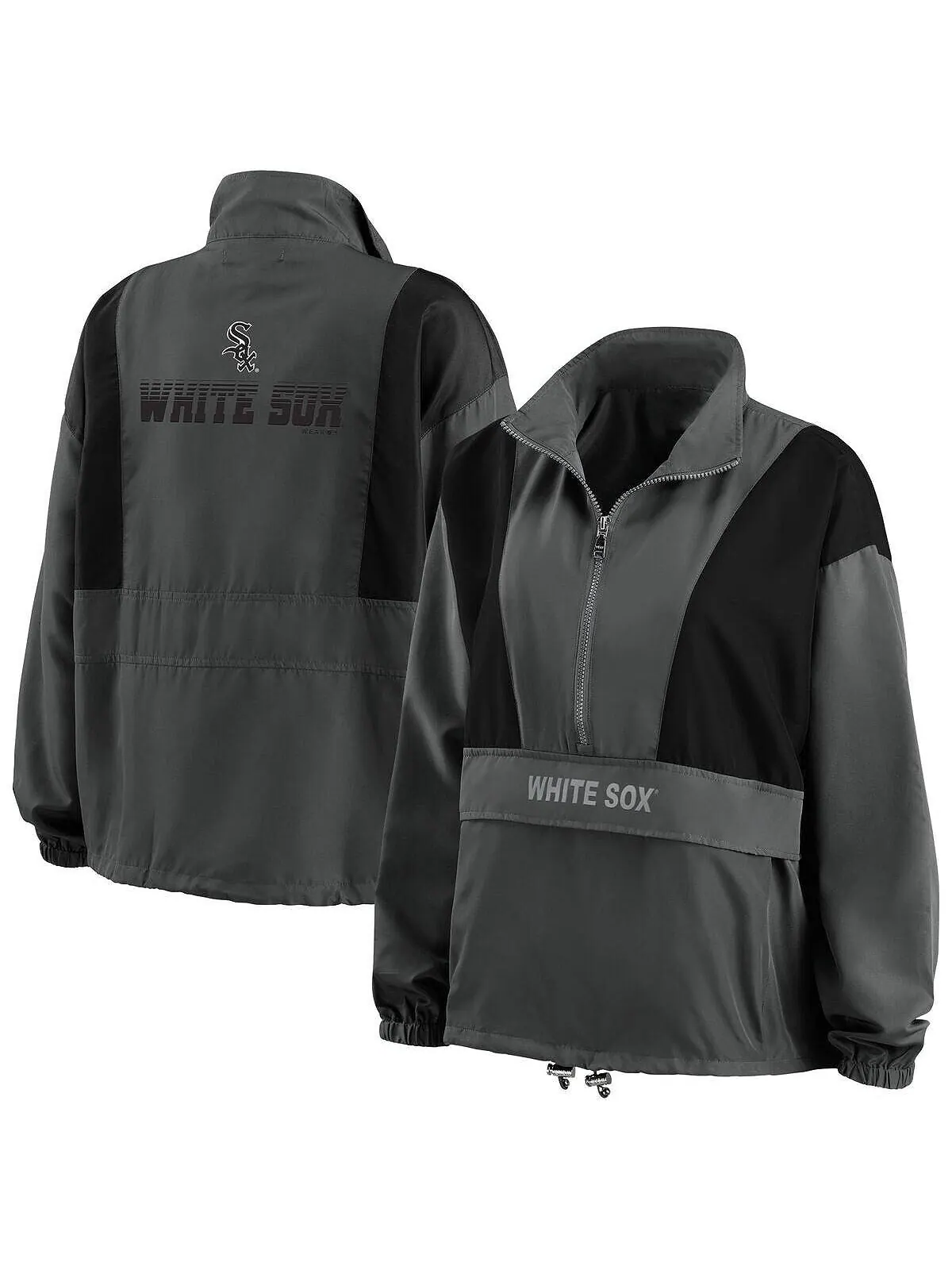 Женская складная куртка с молнией до половины длины Chicago White Sox темно-серого цвета WEAR by