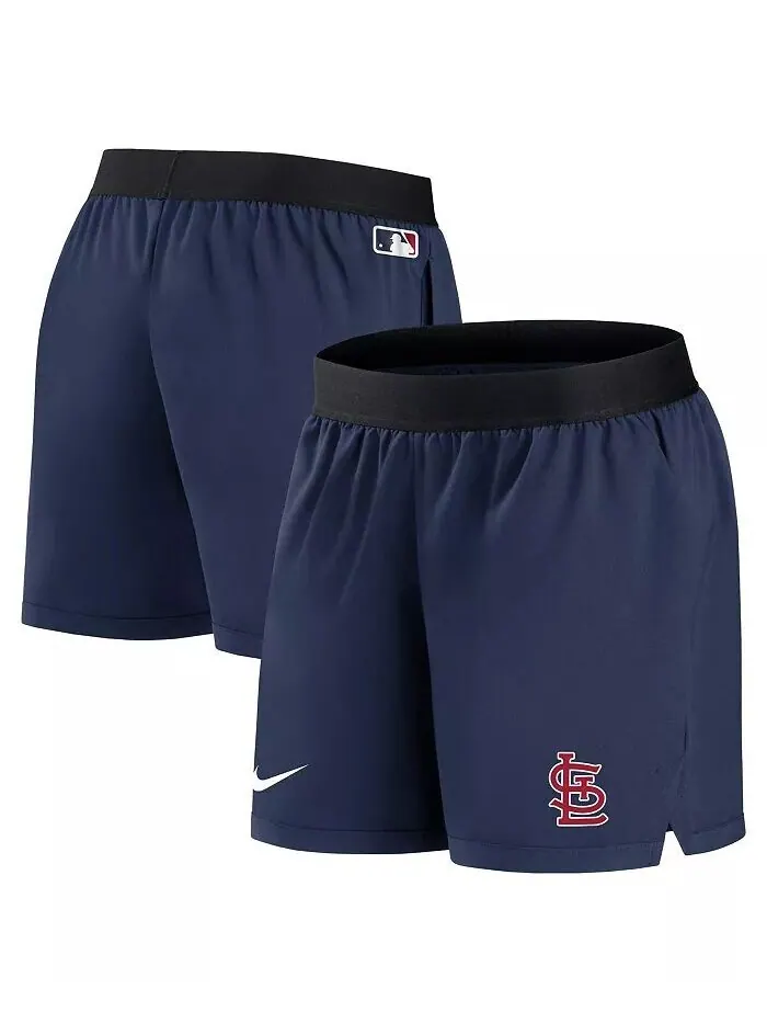 Женские темно-синие шорты для выступлений команды St. Louis Cardinals Authentic Collection Team