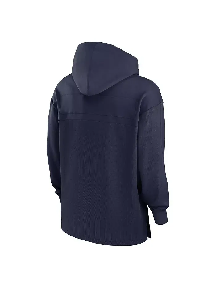 Мужская синяя толстовка Michigan Wolverines 2024/25 Sideline Jersey Performance Pullover Hoodie — изображение 2 из 3