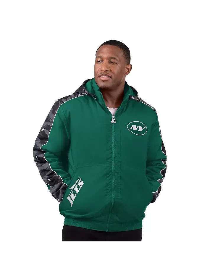 Мужская зеленая куртка New York Jets Thursday Night Gridiron на молнии Starter