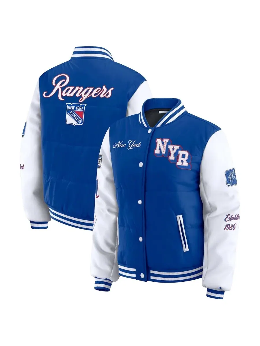 Куртка-пуховик Varsity Full-Snap New York Rangers WEAR by Erin Andrews