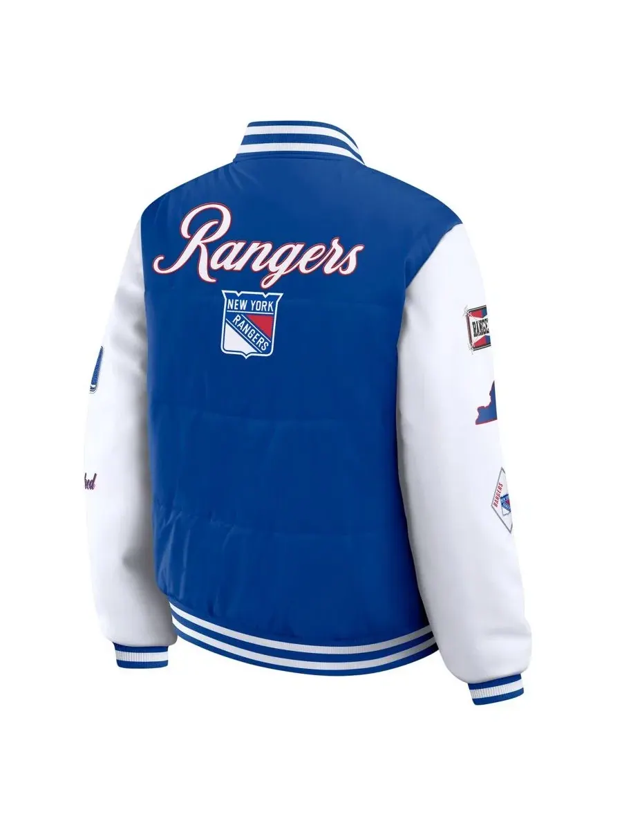 Куртка-пуховик Varsity Full-Snap New York Rangers WEAR by Erin Andrews — изображение 3 из 5, синий