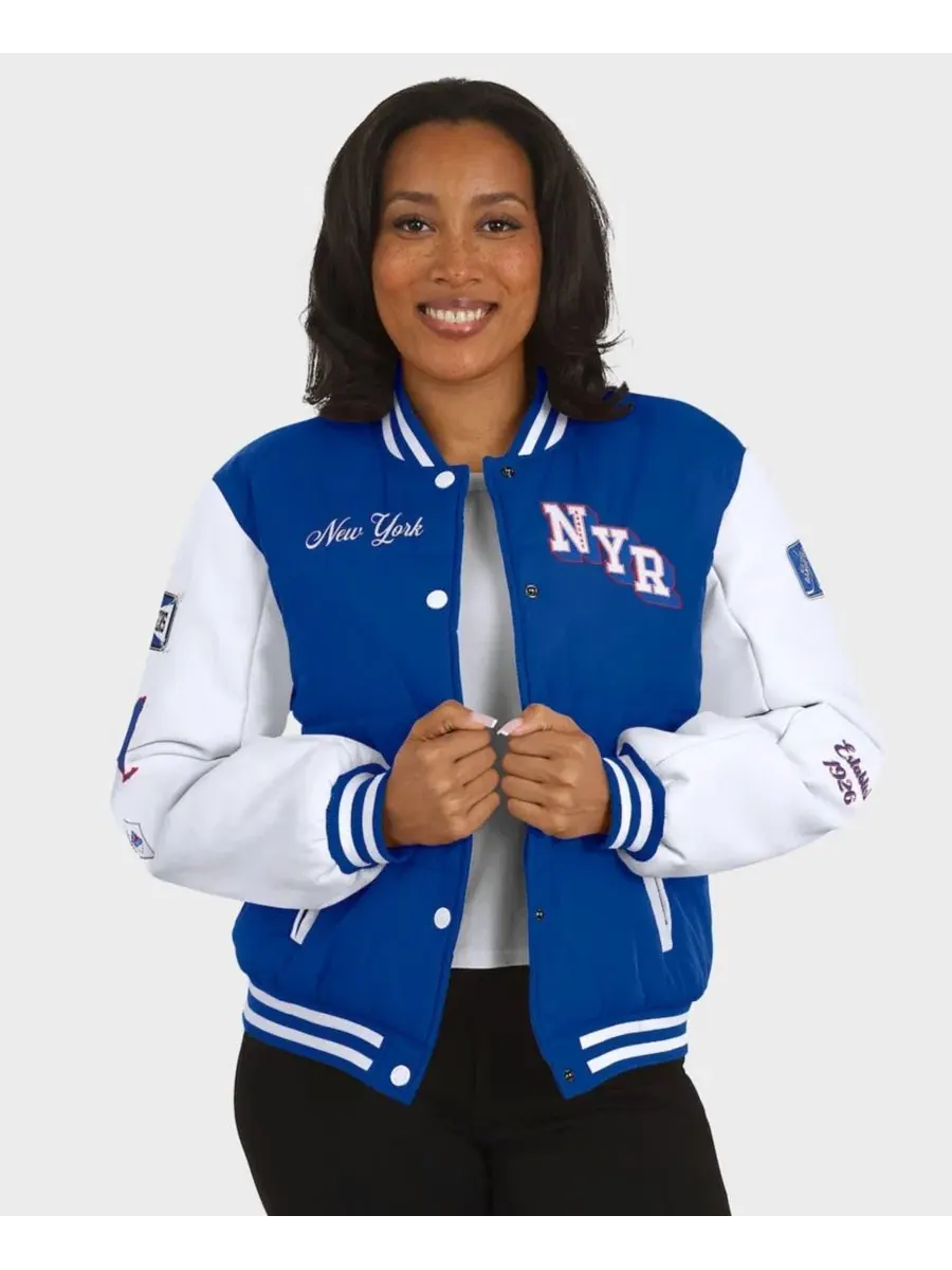 Куртка-пуховик Varsity Full-Snap New York Rangers WEAR by Erin Andrews — изображение 4 из 5, синий