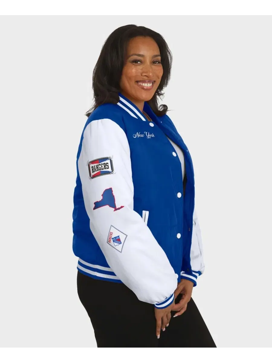Куртка-пуховик Varsity Full-Snap New York Rangers WEAR by Erin Andrews — изображение 5 из 5, синий
