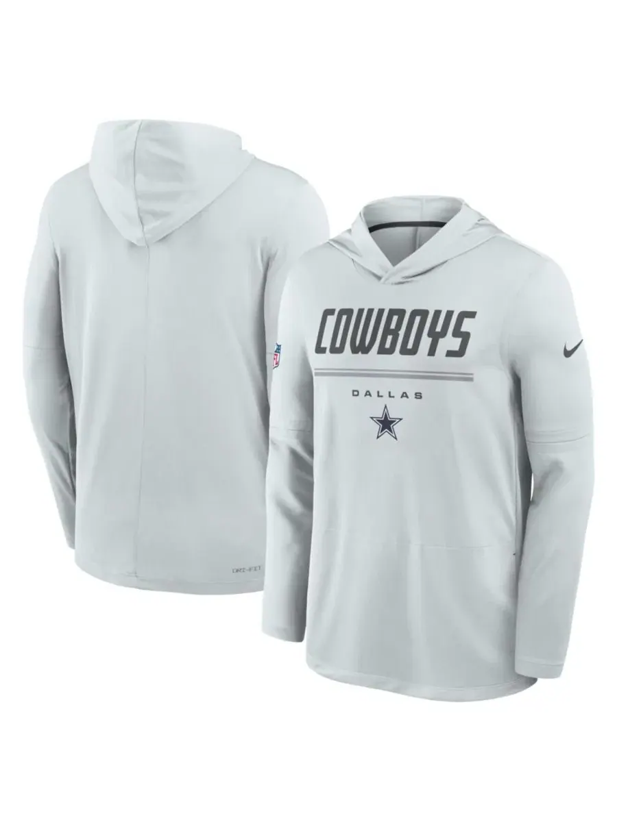 Лонгслив с капюшоном и съемными рукавами Dallas Cowboys Sideline Nike