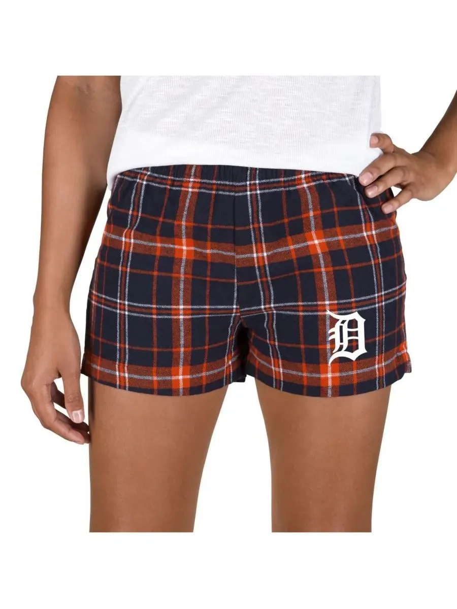Concepts Sport Женские фланелевые шорты Detroit Tigers в сине-оранжевой расцветке