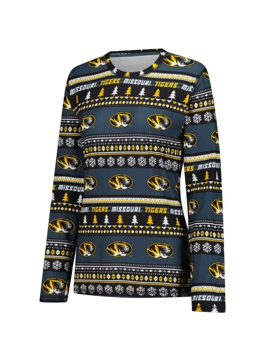 Комплект пижамы с длинным рукавом с принтом Missouri Tigers Holiday Concepts Sport — изображение 2 из 5, черный черный