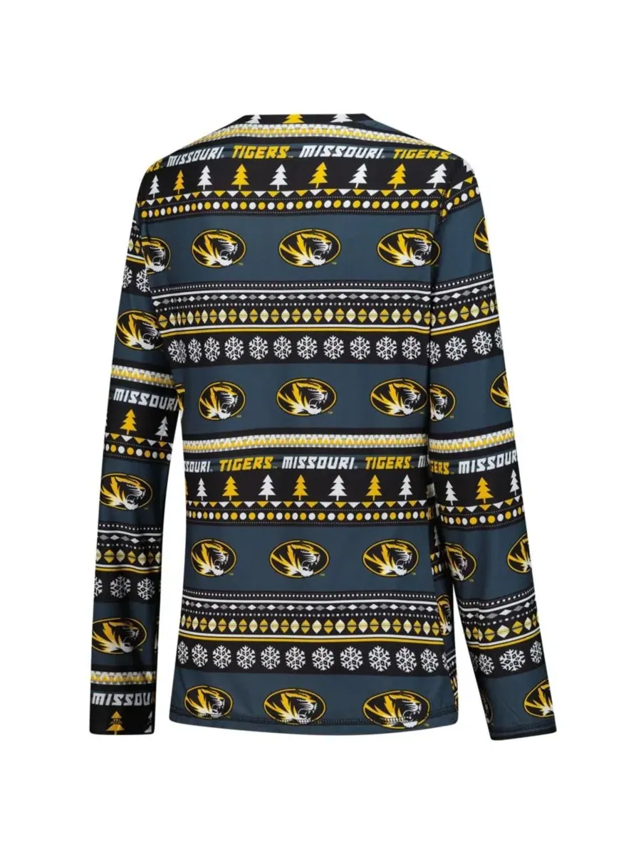 Комплект пижамы с длинным рукавом с принтом Missouri Tigers Holiday Concepts Sport — изображение 3 из 5, черный черный