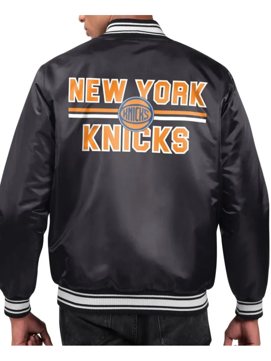 Куртка-ветровка с принтом New York Knicks Starter — изображение 2 из 2, черный