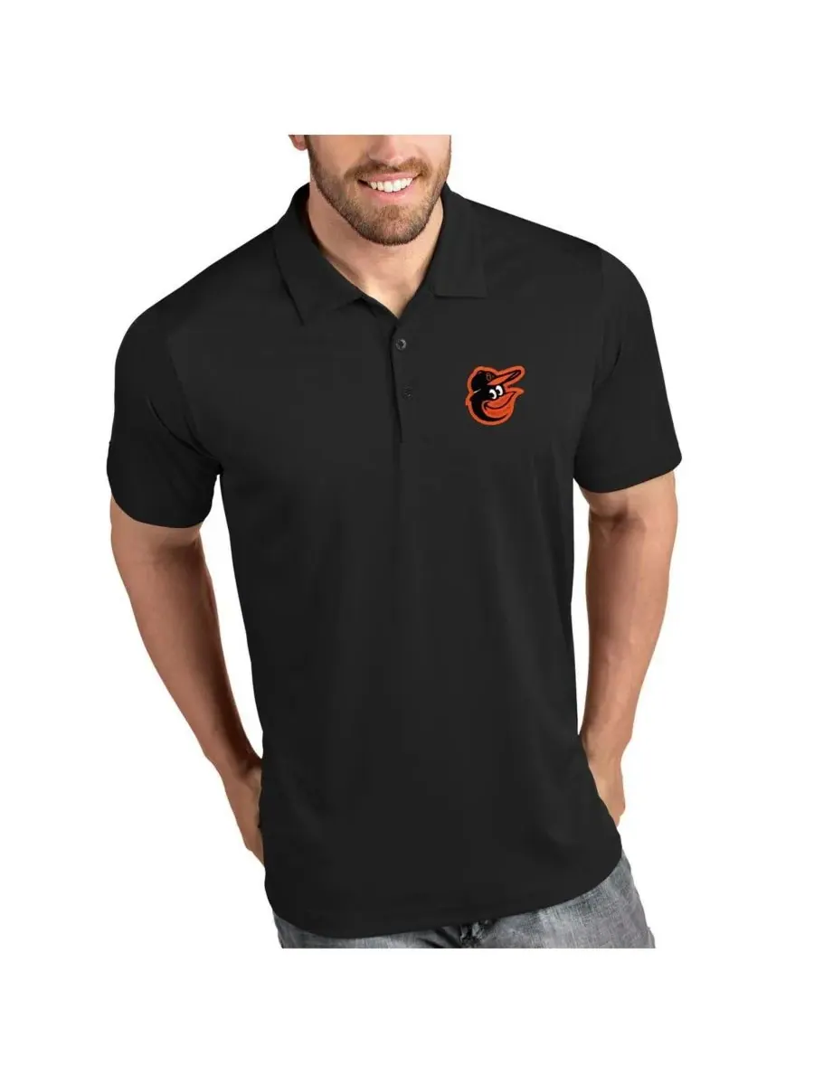 Antigua Мужская черная рубашка поло в честь команды Baltimore Orioles