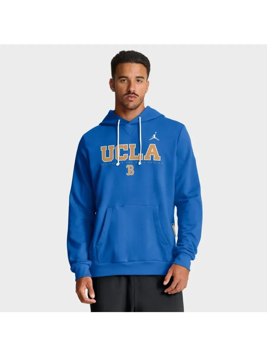 Jordan Мужская синяя толстовка UCLA Bruins 2025 Sideline Standard Issue Dri-FIT