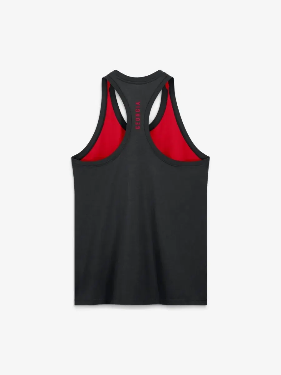 Женский топ-майка Nike Racerback Tank Top — изображение 3 из 4, красный черный