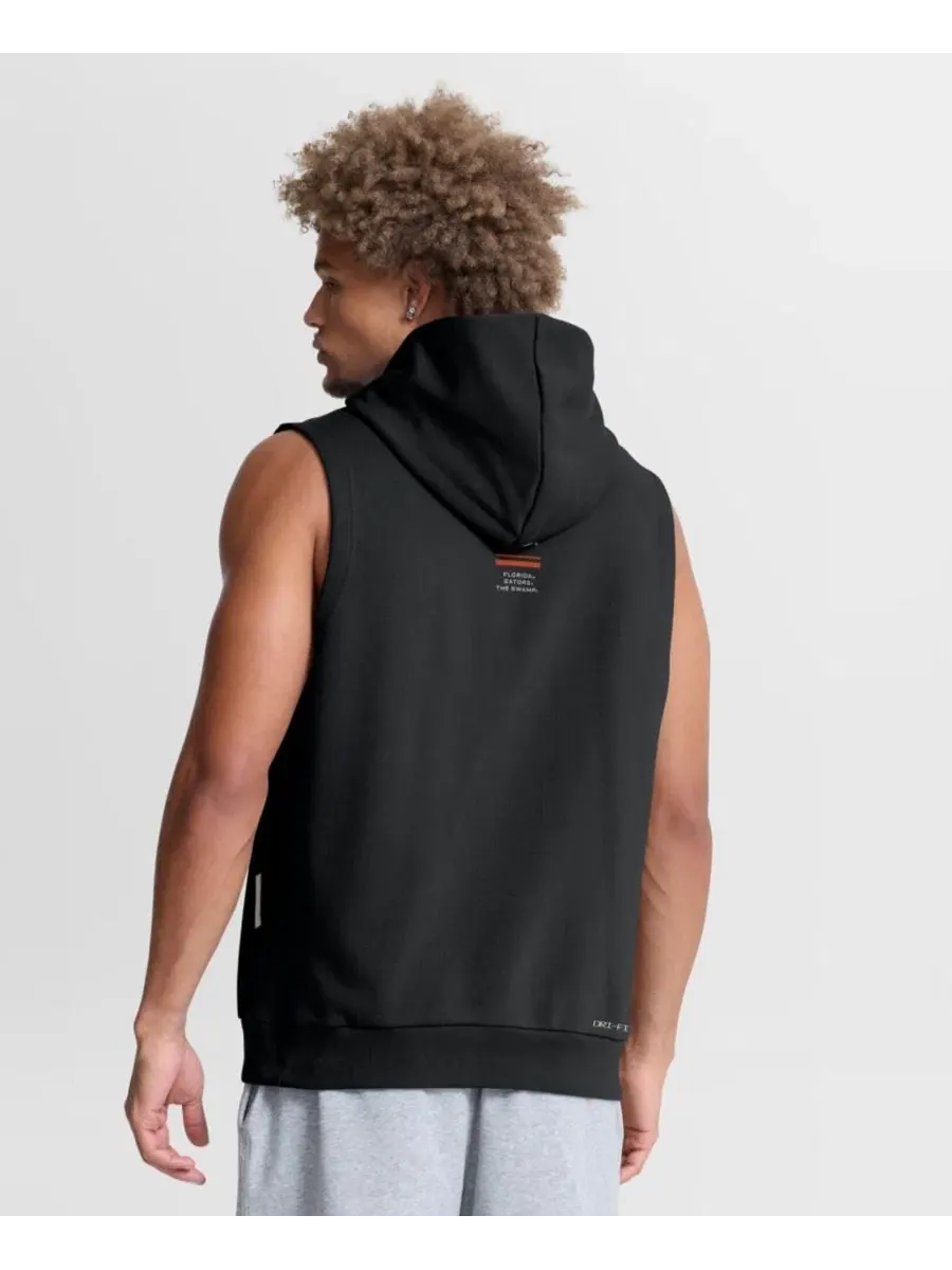 Безрукавка-худи с капюшоном Dri-FIT, модель Sideline Jordan — изображение 4 из 5, черный