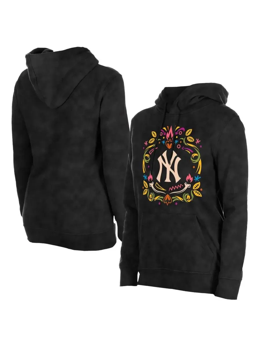 Худи с принтом Día de Muertos, New York Yankees New Era