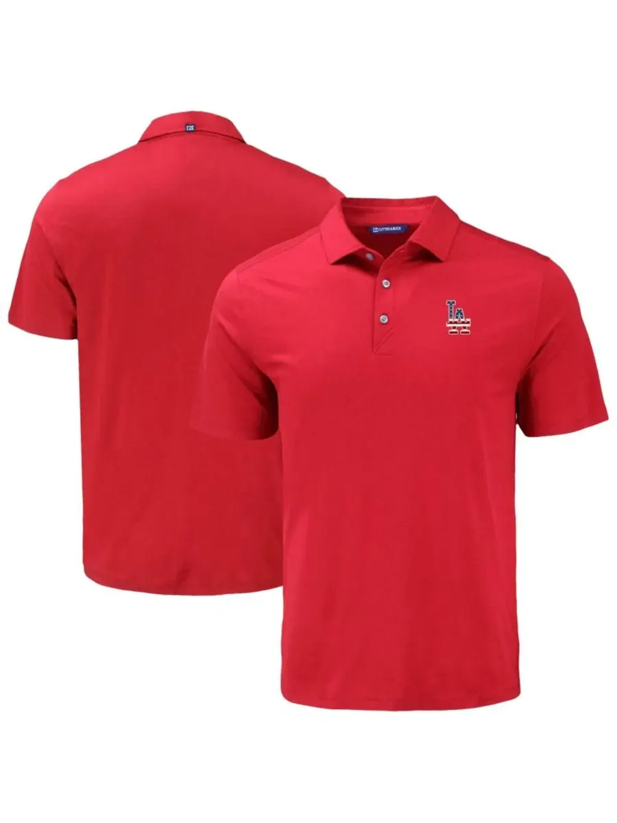 Мужское поло с вышивкой Los Angeles Dodgers Coastline Epic Comfort Eco Polo Cutter & Buck