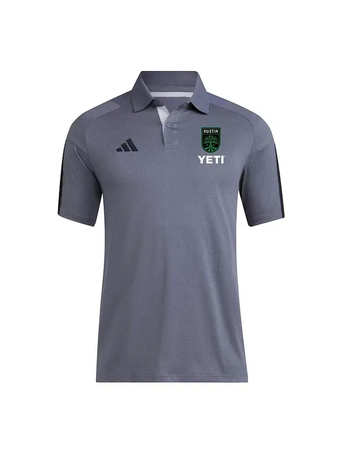 Мужская серая тренировочная поло Austin FC 2024 adidas — изображение 3 из 3