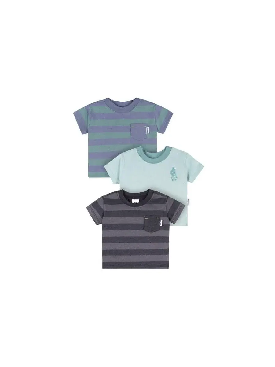 Комплект футболок с коротким рукавом, 3 шт Gerber, Stripes