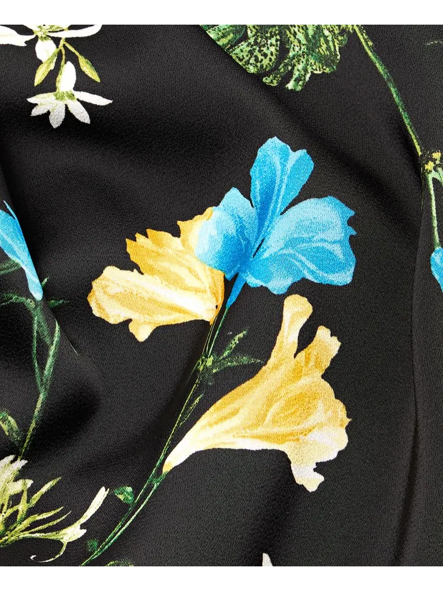 Блузка без рукавов с цветочным принтом и оборками, модель Mela Floral I.N.C. International — изображение 5 из 6