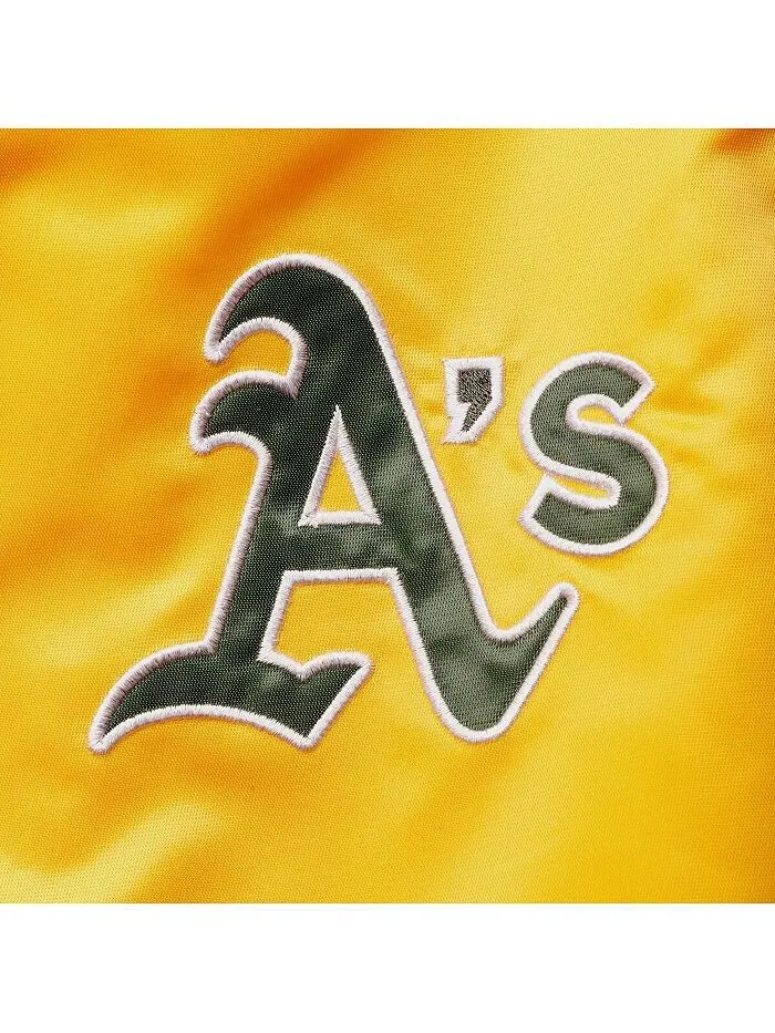 Женская золотая куртка на кнопках Oakland Athletics The Legend Starter — изображение 3 из 4, золото